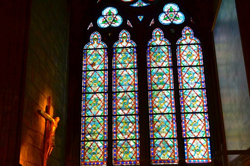 Stained glass windows of Notre Dame