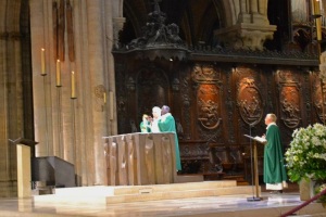 Monks singing in Notre Dame