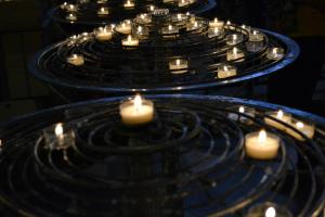 Prayer candles in Notre Dame